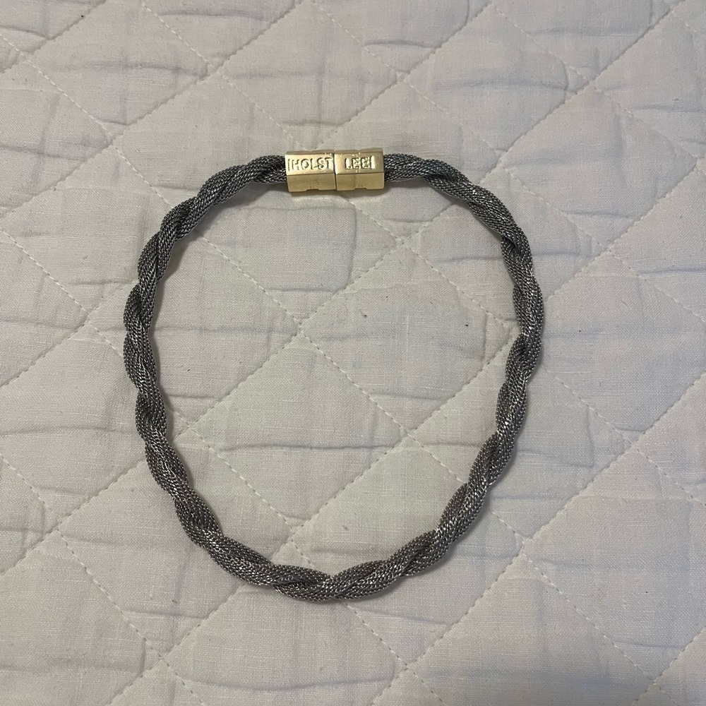 Holst + Lee Silver and Gold Braided Necklace